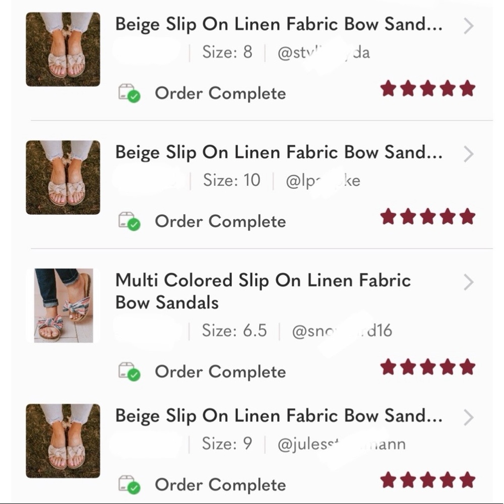 Multi Colored Slip On Linen Fabric Bow Sandals - Picture 9 of 11